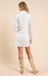 Sundream Eyelet Shirt Mini Dress - White - BAY WINDOW