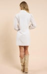 Sundream Eyelet Shirt Mini Dress - White - BAY WINDOW