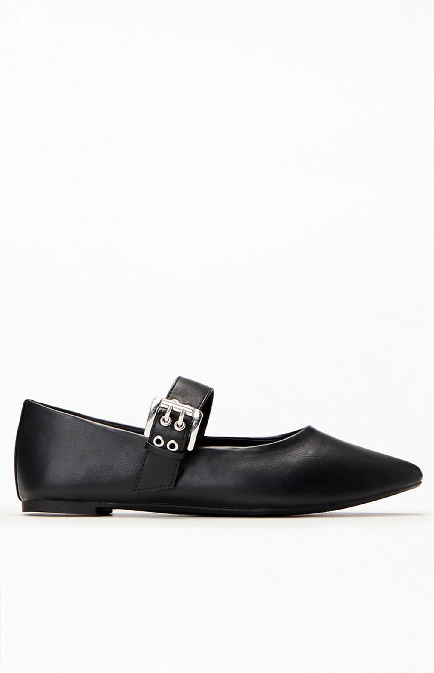 Spinning Around Vegan Leather Flat - Black - BAY WINDOW