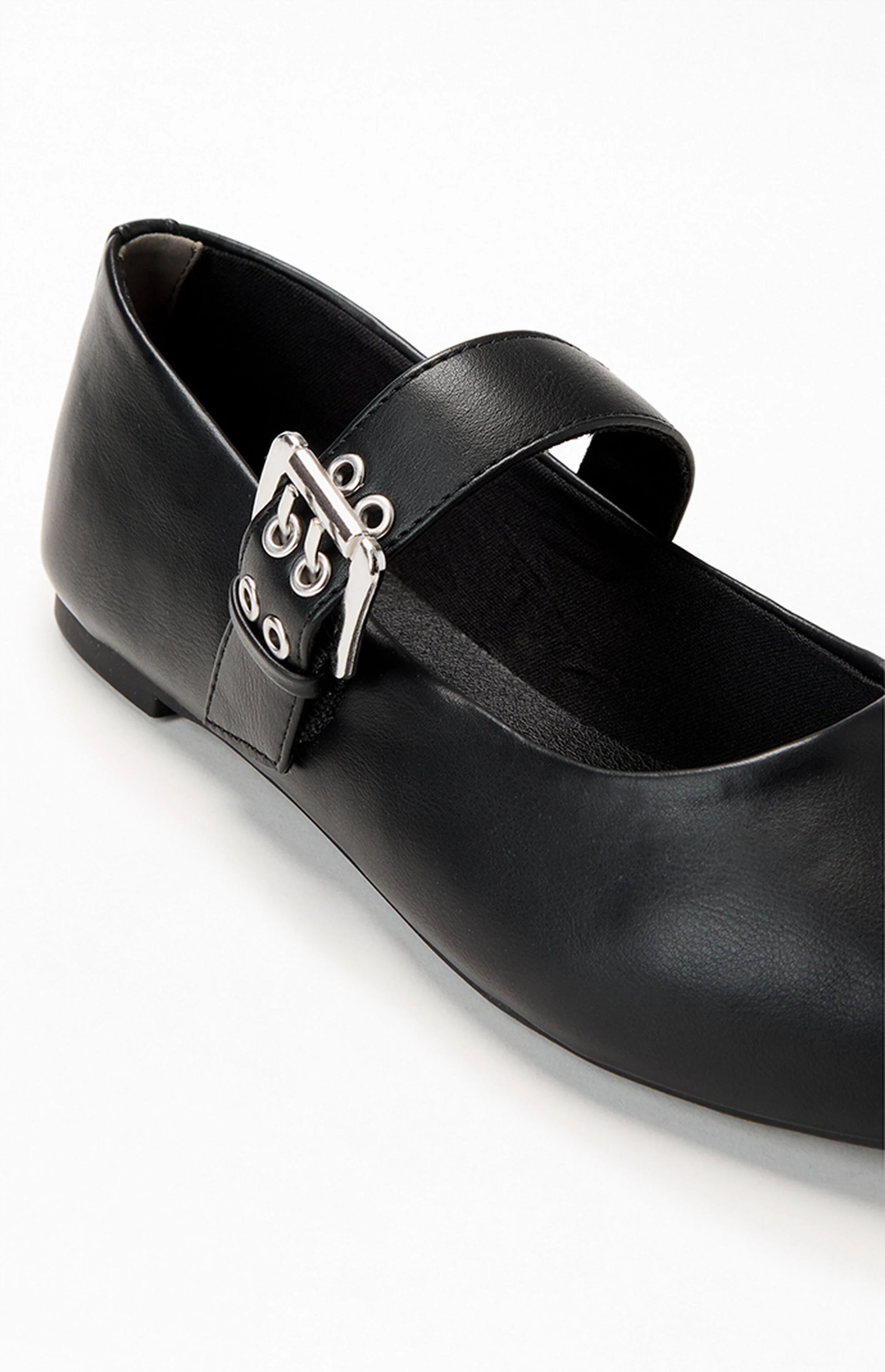 Spinning Around Vegan Leather Flat - Black - BAY WINDOW