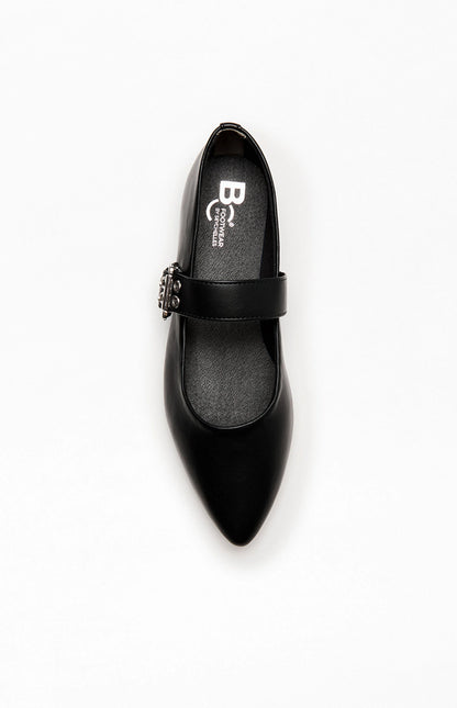 Spinning Around Vegan Leather Flat - Black - BAY WINDOW