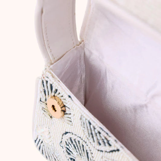 Sea Shells Beaded Handbag