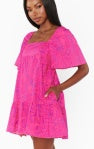 Erin Mini Dress - Pink Shells Poplin - BAY WINDOW