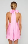 Lisa Mini Dress - Pink Luxe Satin - BAY WINDOW