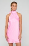 Lisa Mini Dress - Pink Luxe Satin - BAY WINDOW