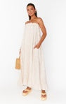 Around the World Maxi Dress - Sand Shells Gauze - BAY WINDOW