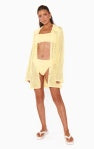 Button Up Coverup - Pale Yellow Crochet - BAY WINDOW