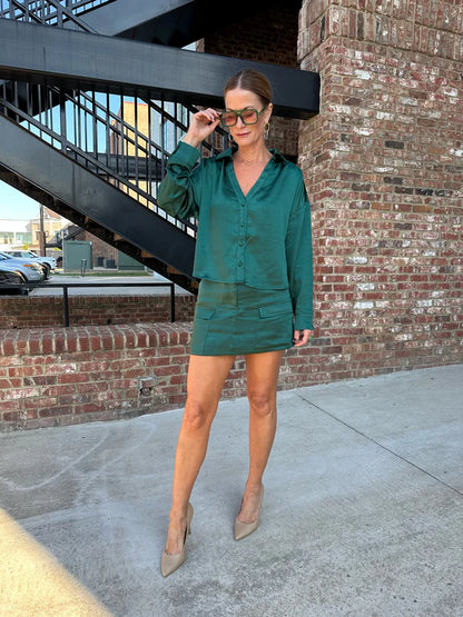 Zoe Skirt - Forest Green - BAY WINDOW