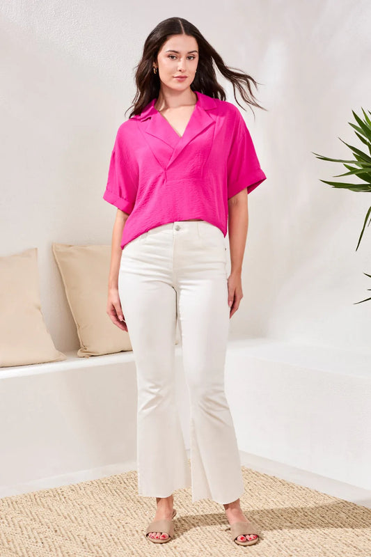 Audrey Hugging Flare Jeans - White