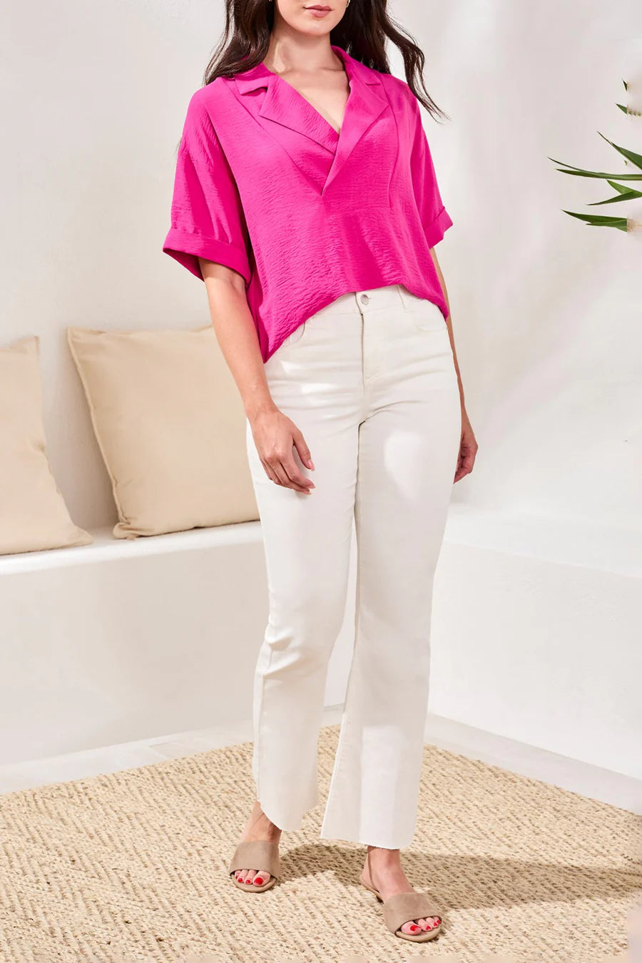 Audrey Hugging Flare Jeans - White