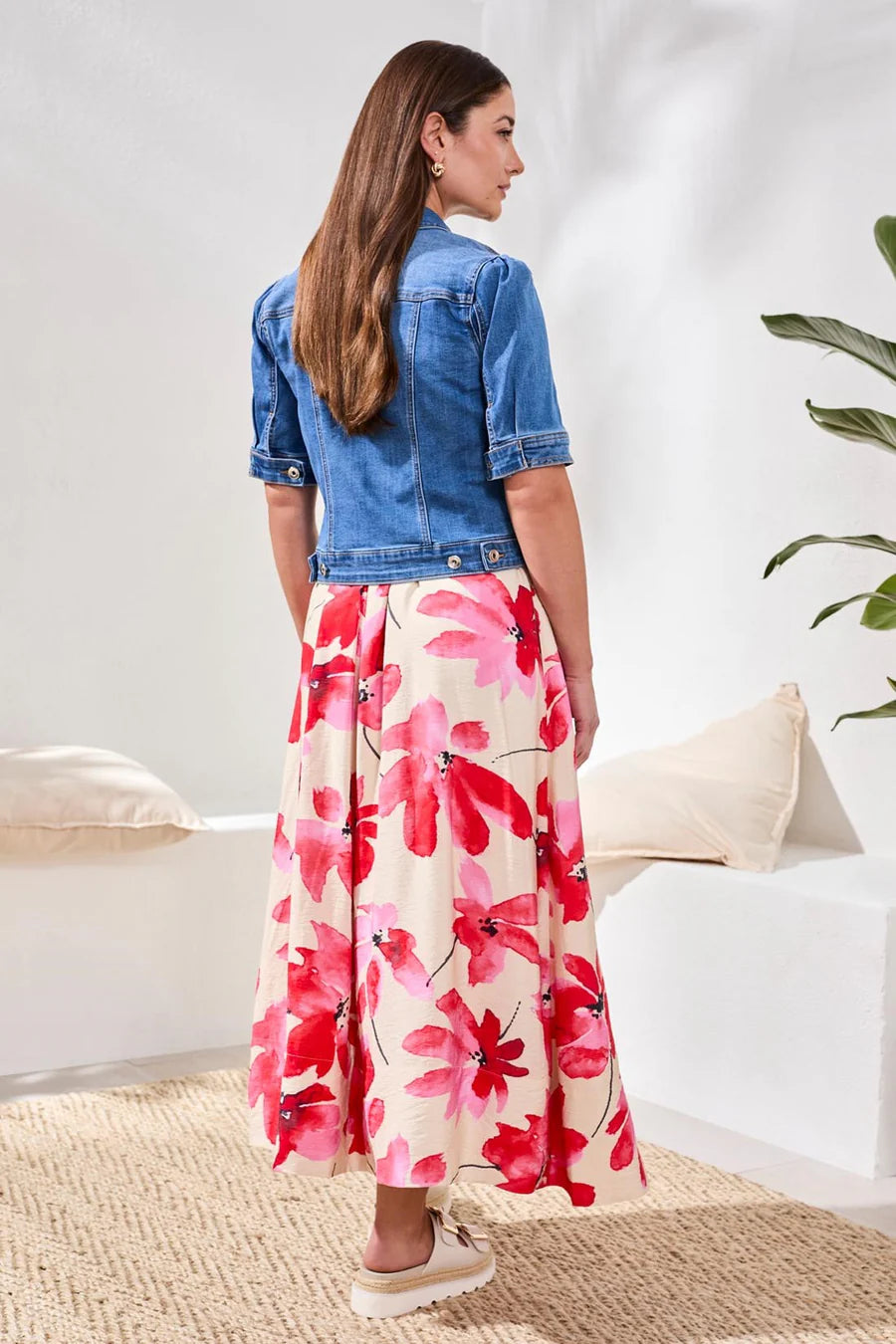 Comfort Stretch Elbow Sleeve Denim Jacket - Harbor