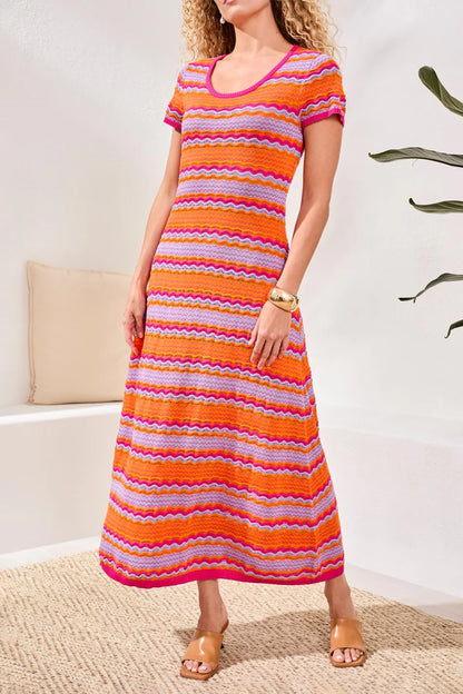 S/S Scoop Neck Sweater Dress - Mango