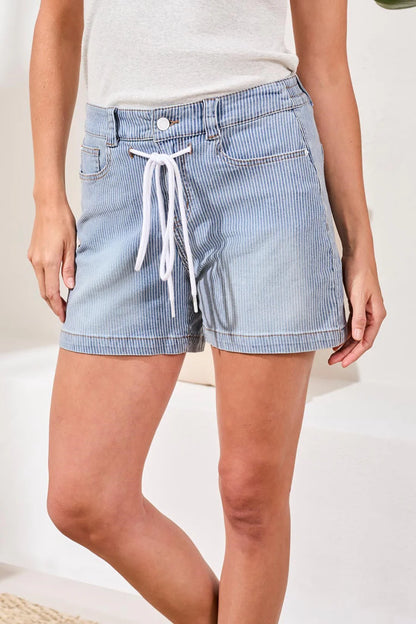 Audrey Wide Short w/ Back Elastic - Seaport