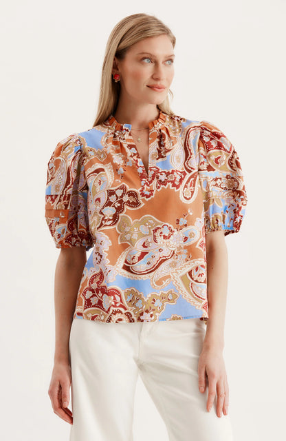 Jenna Cotton Graphic Top - MLT - BAY WINDOW