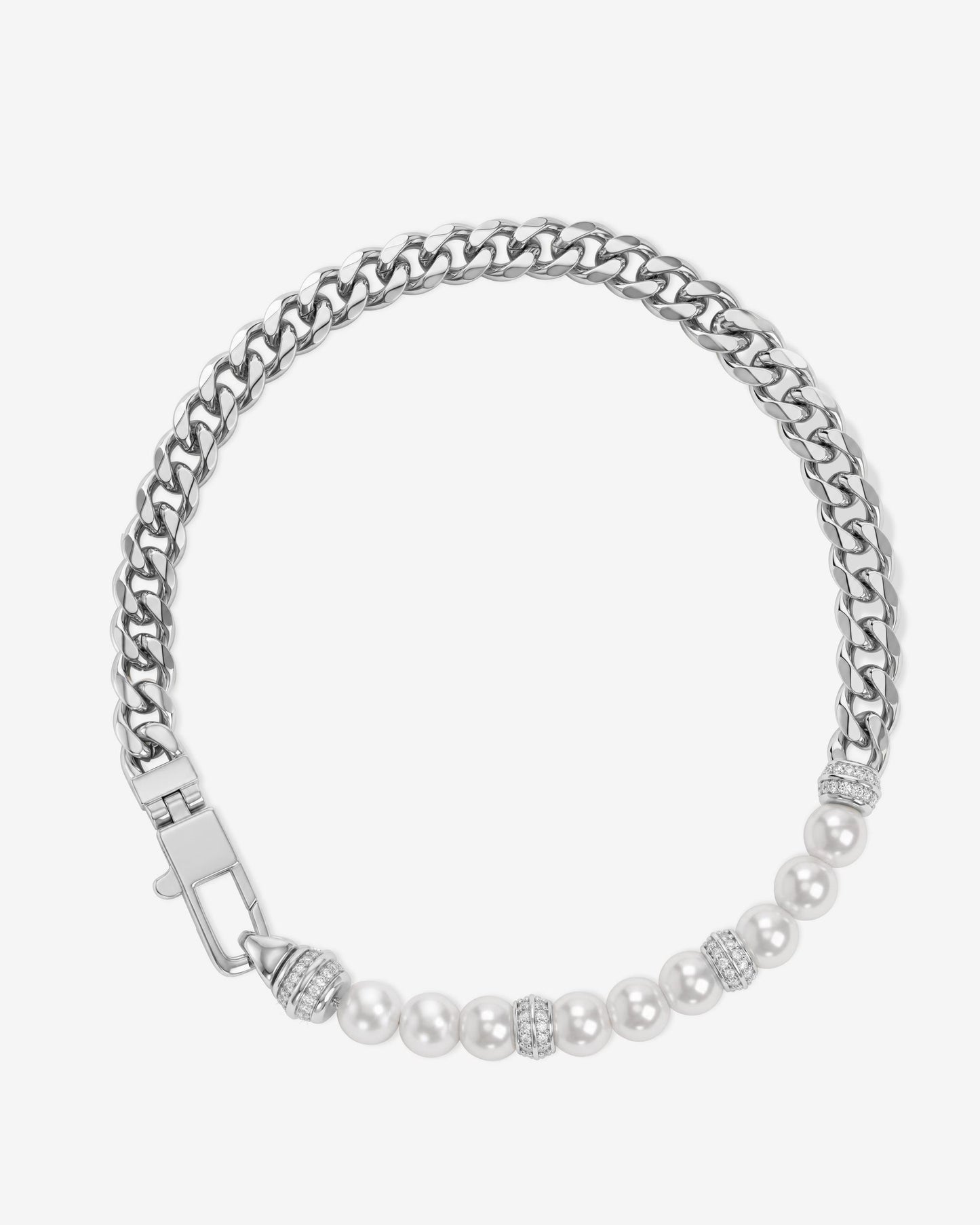 Julian Loves Pearls Bracelet 5mm - Silver