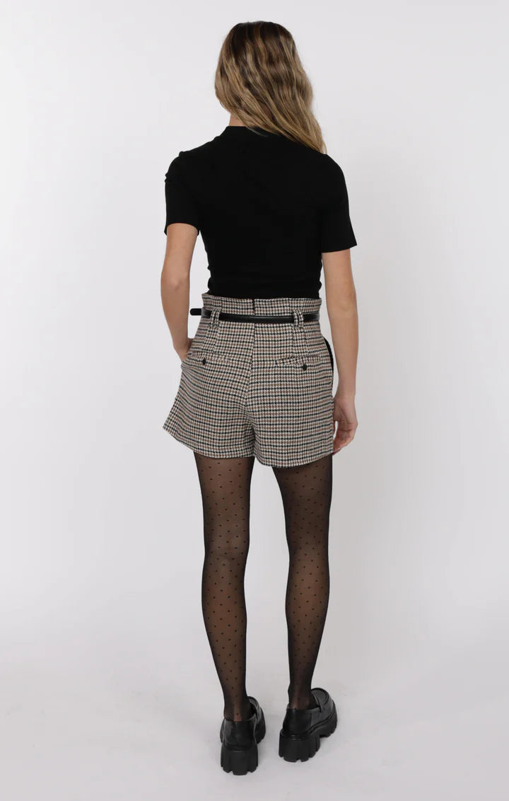 Memorabilia High Waisted Belted Short - Cream