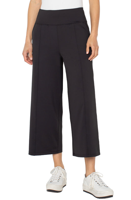 Crop Wide Leg Tech Pant 23' Inseam - Black - BAY WINDOW
