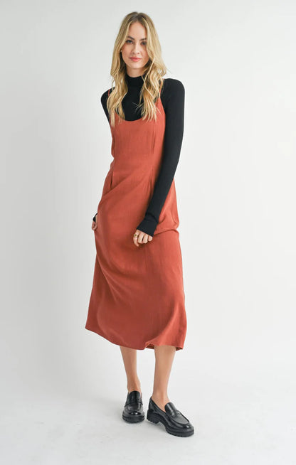 Sugarloaf Midi Dress (Marsala)