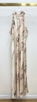 Vine Floral Mock Neck Maxi Dress