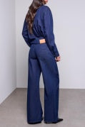 Audrey Pleated Drama Wide Denim After Midnight
