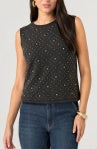 Stud Front Sleeveless Top