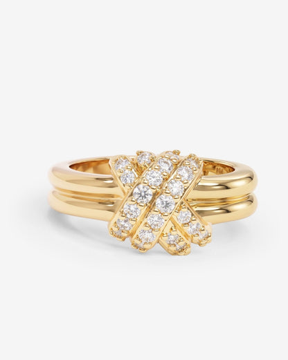 Knot Crossed Ring