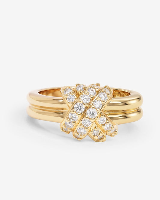 Knot Crossed Ring