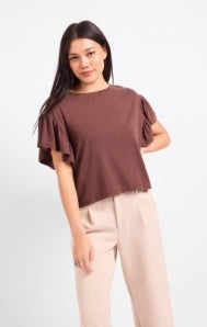 Delphine Ruffle Sleeve Top