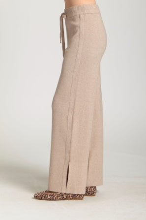 Pull-on Pant w/ Split Hem Heather Sand