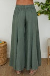 Linen A-Seam Wide Leg Plazzo Pants