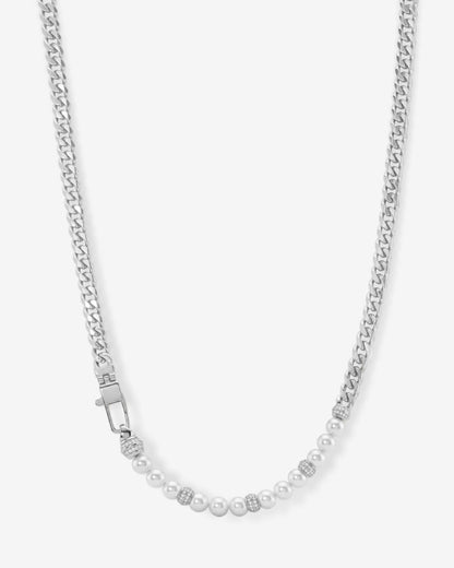 Julian Loves Pearls Necklace 5mm Silver