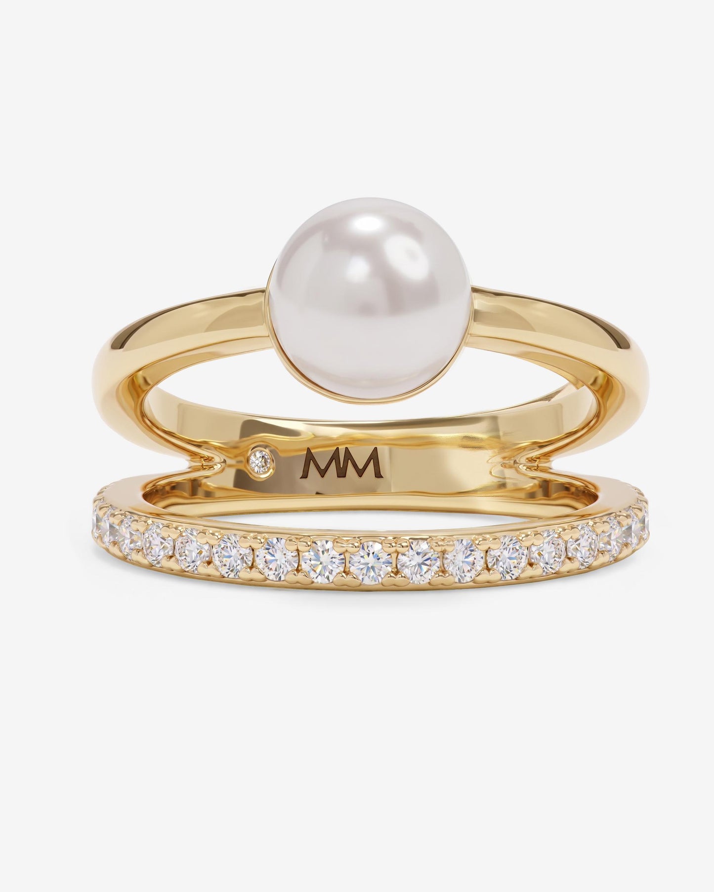 Perfect Pearl Stacked Ring
