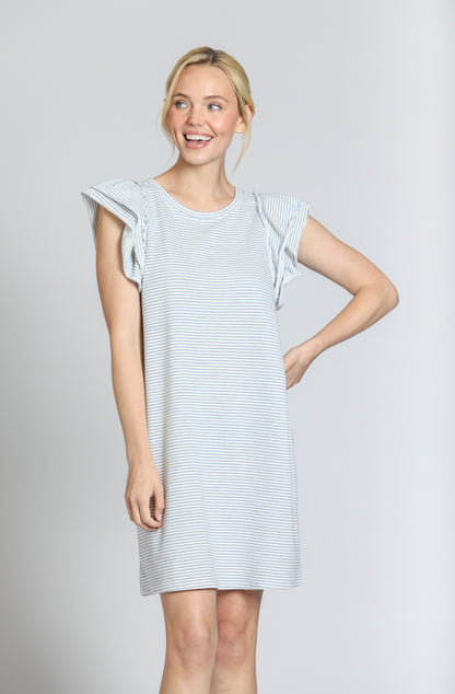 K360A Chambray/White Stripe Dress