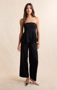 Gilded Evening Pinstripe Tube Top