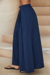 Cotton Poplin Extra Wide Leg Trousers