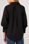 Adjustable Sleeve Button Front Woven Top