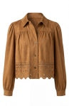 Puff Sleeve jacket w/ Laser Cut Hem