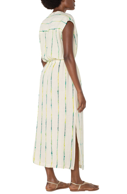 Dolman Woven Midi Dress w/ Smocked Waist