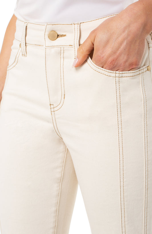 Kennedy Crop Straight w/ Seaming 27' Inseam - Seaside Dunes - BAY WINDOW