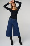 Long Sleeve Sweetheart Neck Sweater w/ Ruffle
