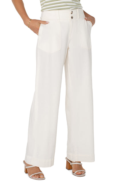 Utility Patch Pocket Wide Leg - Whipped Cream