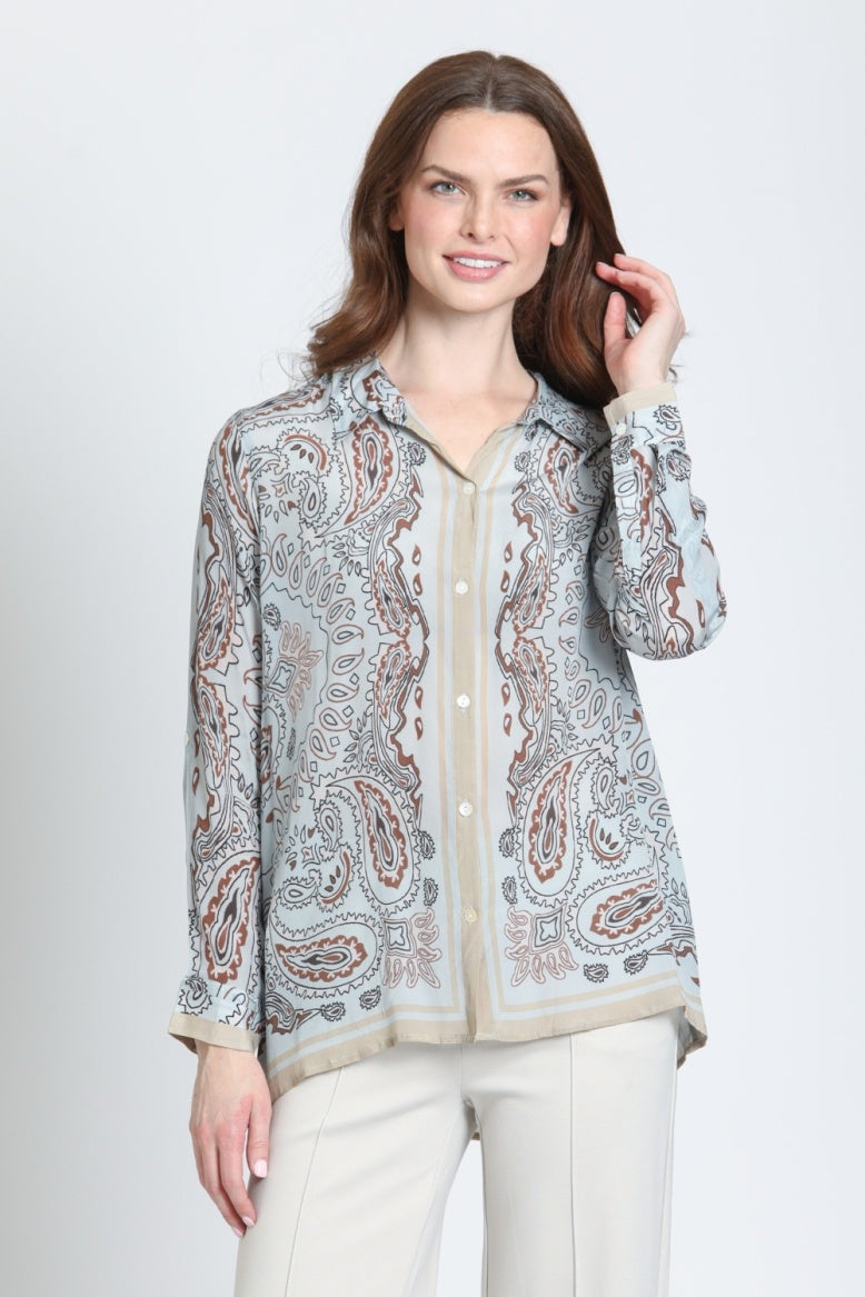 Western Button-up Roll Sleeve