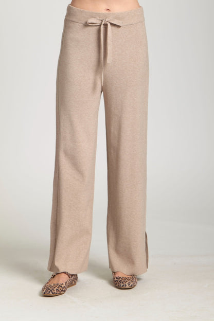 Pull-on Pant w/ Split Hem Heather Sand