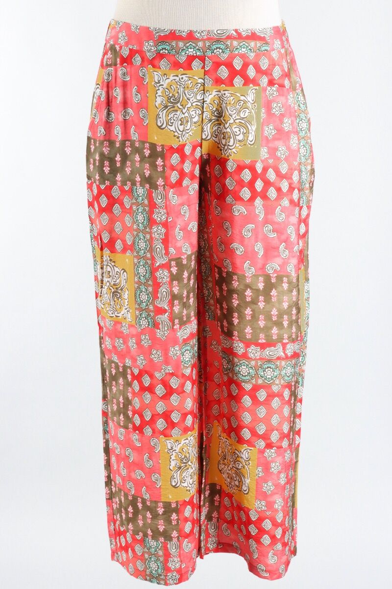 Regatta Paisley Vacay Pant - Coral - BAY WINDOW