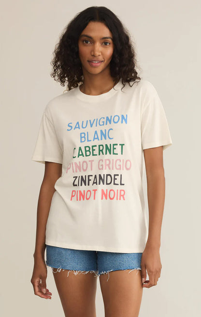 Vino Boyfriend Tee - Sea Salt