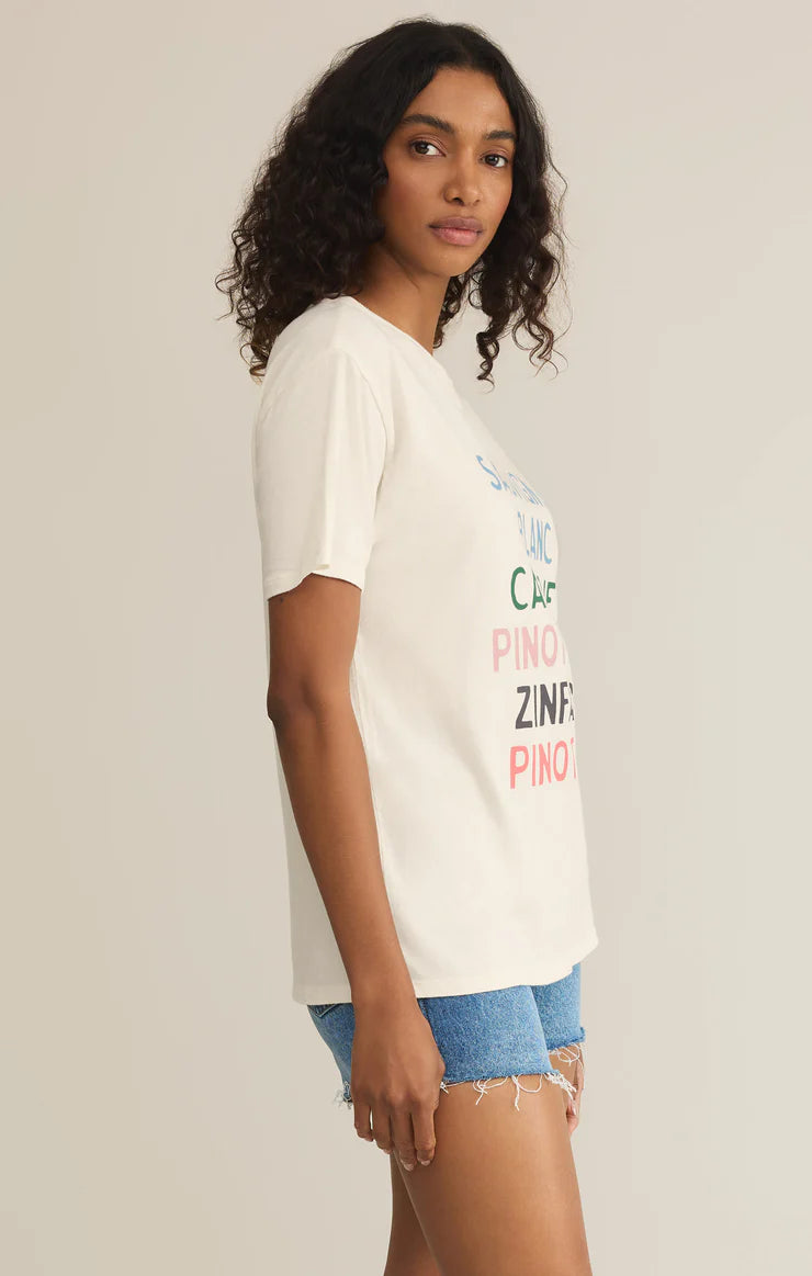 Vino Boyfriend Tee - Sea Salt