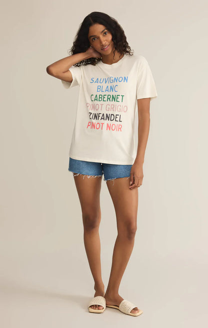 Vino Boyfriend Tee - Sea Salt