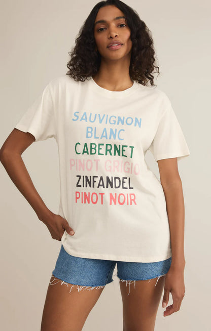 Vino Boyfriend Tee - Sea Salt