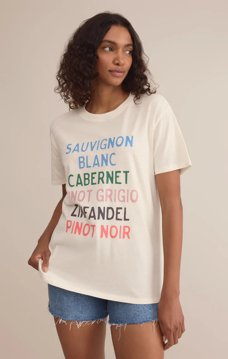 Vino Boyfriend Tee - Sea Salt