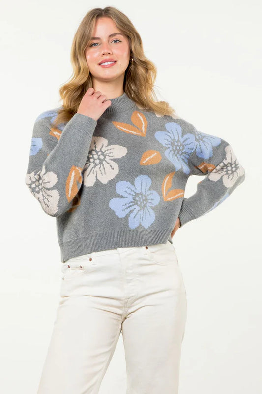 Flower Knit Sweater